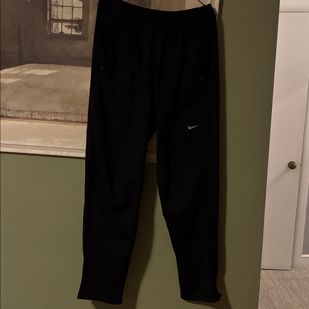 Nike Black Jogger Pants with White Logo
